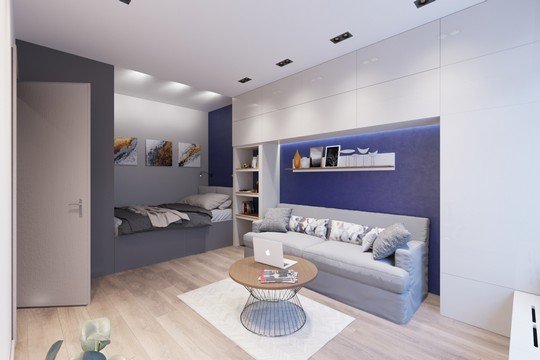 Дизайн квартиры 50 кв м: самые лучшие проекты интерьеров от ГК «Фундамент»