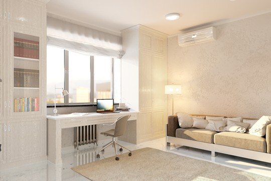 Дизайн-проекты однокомнатных квартир в стиле современная классика площадью 39 кв.м.