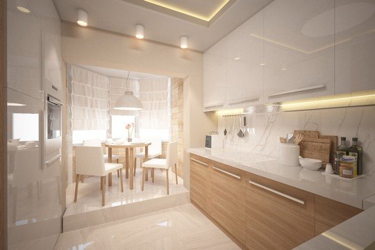 Дизайн квартиры 65 кв. м: 3D визуализация от Юлии Черновой